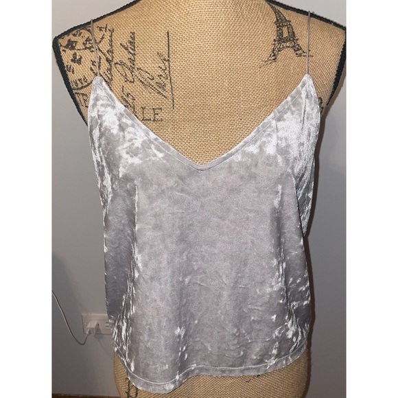 DIVIDED By H+M Velvet Spaghetti Strap Tank - Picture 1 of 4